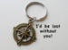 Bronze Open Metal Compass Keychain