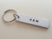 Hook Keychain With Custom Engraved Aluminum Tag; Couples Keychain