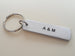 Hook Keychain With "Hooked On You" Engraved Aluminum Tag; Couples Keychain