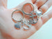 Dad and Mom Anchor Keychain Set- You're the Anchor in My Life; Father's Gift, Mother's Gift
