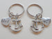 Dad and Mom Anchor Keychain Set- You're the Anchor in My Life; Father's Gift, Mother's Gift