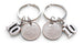 10 Year Anniversary Gift • Double Keychain Set Dime Keychains w/ Number 10 Charm by Jewelry Everyday