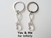 Double Keychain Set Infinity Love Symbol Keychain - You And Me For Infinity; Couples Keychain Set