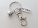 Volleyball Keychain with I Can Charm and Swivel Clasp Hook, Volleyball Player or Coach Keychain