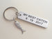 Anniversary Gift • Personalized "My Best Catch" Keychain w/ Engraved Anniversary Date on Aluminum Tag w/ Fish Charm Keychain, Add A Date Below