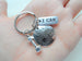 "I can" &"One Day At A Time" Fitness Encouragement Keychain with Weight Charm, Health Keychain by JewelryEveryday
