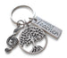 Music Teacher Keychain; Tree, Treble Clef & Best Teacher Charm Keychain