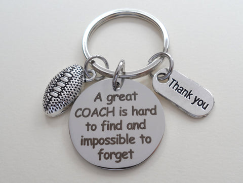 Football Coach Gift, Appreciation Gift - A Great Coach is Impossible to Forget, Personalized Option