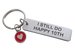 Aluminum Tag Keychain Engraved with "I Still Do, Happy 10th", 10 Year Couples Anniversary Keychain