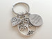 Physical Therapist Keychain with Tree & "Thanks for helping me grow" Engraved Disc Charm; PT Appreciation Gift