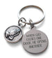 When God Closes One Door He Opens Another Keychain with Praying Hands Charm, Religious Keychain