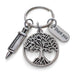 Syringe & Tree Charm Keychain, Nurse Gift, Hospital Staff Appreciation Gift, Medical Team Gift, Thank You Gift