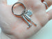 Hammer & Screwdriver Charm Keychain - My Dad Can Fix Anything
