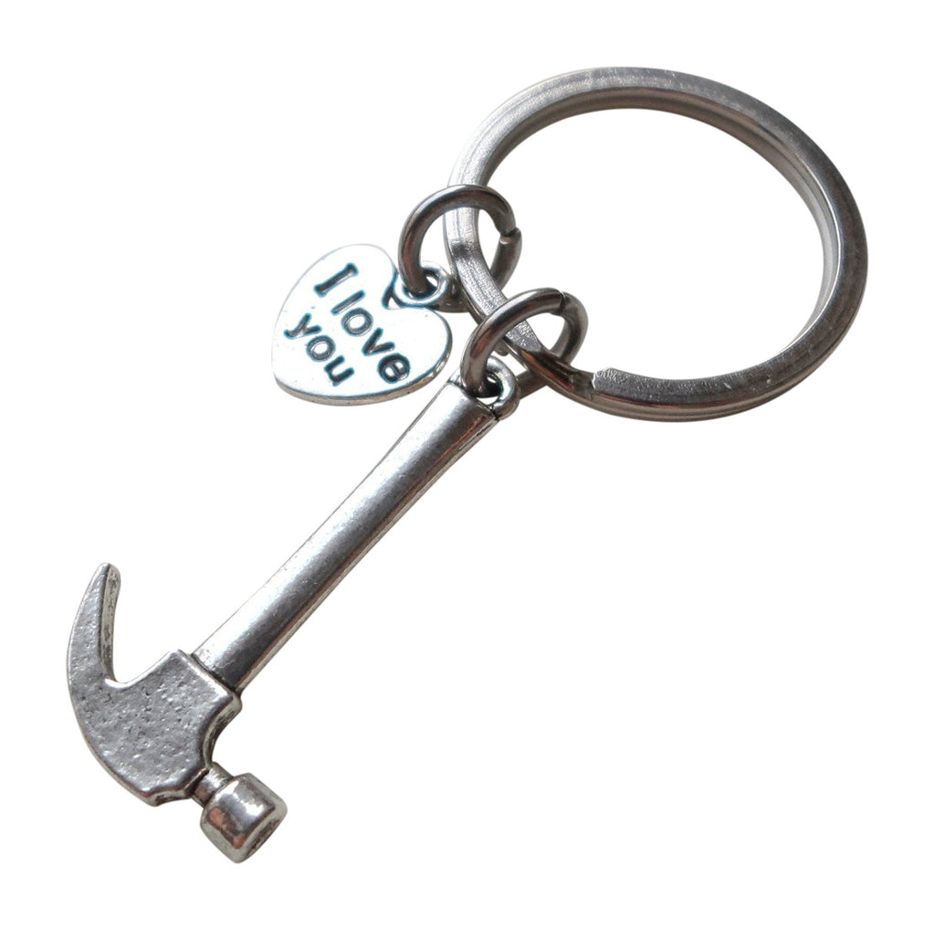 Grandpa's Hammer Keychain - My Grandpa Can Fix Anything; Gift Keychain