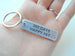 Aluminum Tag Keychain Engraved with "365 Days, Happy 1st"; Engraved 1 Year Anniversary Couples Keychain