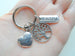 Tree Charm Keychain with Grandma Heart & Beautiful Charm, Grandmother's Keychain