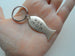 Custom Engraved Brass Fish Tag Keychain, Fisher's Keychain, Couples Anniversary Keychain Gift