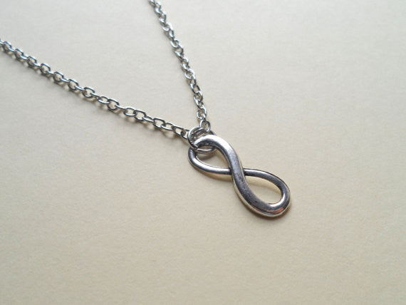Infinity Symbol Necklace; Brithstone Necklace - You And Me Forever
