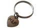 Personalized Hand Stamped Small Heart Keychain With Custom Initials