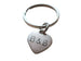 Personalized Engraved Small Heart Keychain With Custom Initials