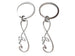 Double Keychain Set Infinity Love Symbol Keychain