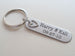 Custom Engraved Stainless Steel Tag Keychain with Heart Charm for Couples 11 Year Anniversary Gift Keychain, Add Backside Engraving