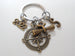 Custom Graduation Bronze Compass Charm Keychain with Graduate Scroll Charm, Class of 2022 or 2023 Personalized Graduate Keychain, Gift for Graduate