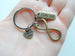 Bronze Infinity Charm Keychain with I Love You Heart Charm & Forever Tag, Couples Keychain