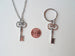 Key Charm Necklace and Keychain Set - You've Got The Key To My Heart