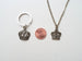 King And Queen Crown Necklace & Keychain Set - King And Queen; Couples Keychain Set