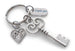 Physical Therapist Appreciation Gift Keychain, Thank You Gift for Clinic Staff, Key & PT Heart Charm