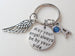 May Your Angel Always Be By Your Side Keychain with Wing Charm