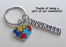 Puzzle Piece Heart Volunteer Keychain, Community Keychain, Service Group Key Chain, Thank You Gift