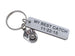 Custom Engraved Aluminum Tag Keychain with Baseball Mitt Charm; Couples Keychain or Baseball Player or Fan