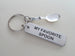 "My Favorite Spoon" Engraved Aluminum Keychain with Spoon Charm, Anniversary Gift