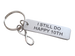 Aluminum Tag Keychain Engraved with "I Still Do, Happy 10th", 10 Year Couples Anniversary Keychain