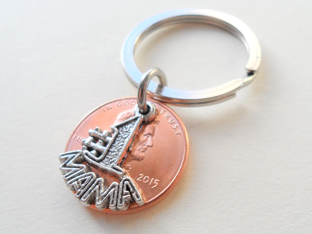 Number One Mama 2015 Penny Keychain
