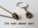 Industrial Rustic Hex Nut Keychain & Necklace set
