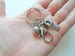 Basketball Charm Keychain with Sneaker Shoe Charm and Swivel Clasp, Basketball Player Keychain
