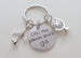 Oh, The Places You'll Go Disc Charm with Airplane & Globe Charm, Graduate Keychain by JewelryEveryday