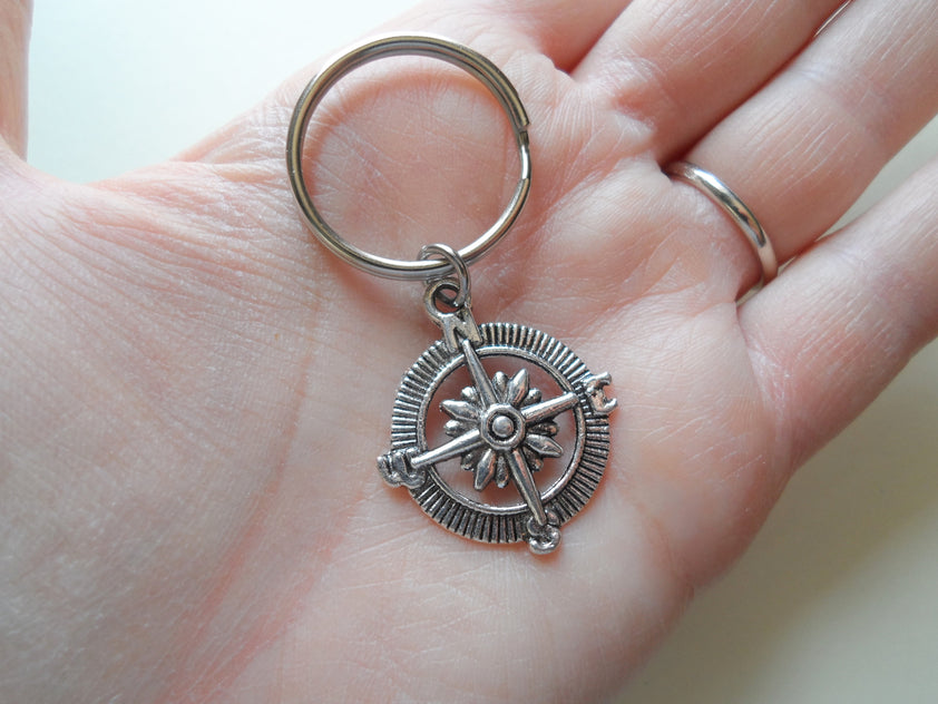 Open Metal Compass Keychain – JewelryEveryday