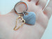 Heart Shaped Forever in My Heart Keychain with Golden Wing Charm, Passing Away Loss Memorial Keychain