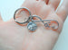 Infinity Love Symbol Keychain with Pinky Promise Charm- You And Me For Infinity; Couples Keychain