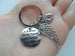 A Moment in My Tummy A Lifetime in My Heart, Baby Memorial Keychain, Feet Charm & Wing Charm