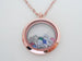 Personalized Rose Gold Circle Stainless Steel Locket Necklace for Mom or Grandma - by Jewelry Everyday