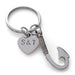Personalized Fish Hook Keychain - I'm Hooked On You; Couples Keychain