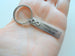Custom Engraved Small Steel Tag Keychain with Infinity Charm; Stainless Steel Keychain