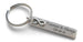 Custom Engraved Small Steel Tag Keychain with Infinity Charm; Stainless Steel Keychain