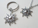 Sun Necklace and Sun Keychain Set