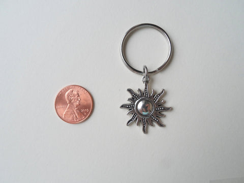 Sun Necklace and Sun Keychain Set